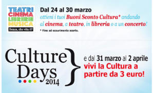 culture-days-2014-buoni sconto cultura roma