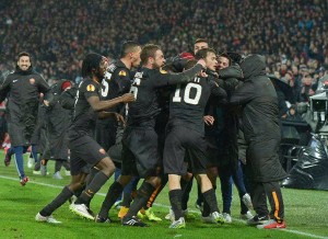 Europa Legue Feyenoord espugnato Roma agli ottavi