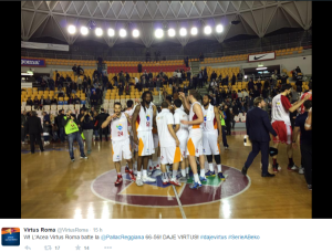 Virtus Roma contro Reggio Emilia basket