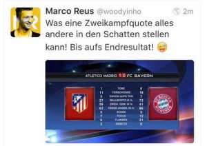 Reus tweet semifinale di champions league