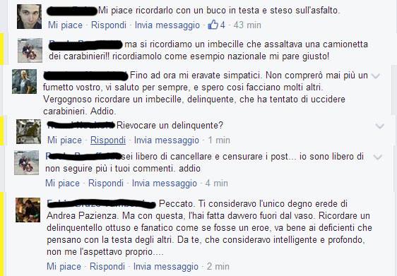 piazza alimonda insulti zerocalcare