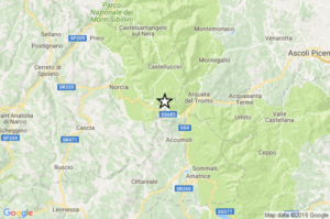 Terremoto: cartina Arquata