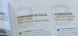 auto con targa estera per eludere il fisco