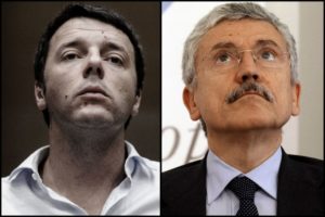 Scontro Renzi D'Alema