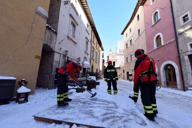 terremoto e neve