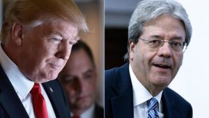 confronto fra trump e gentiloni